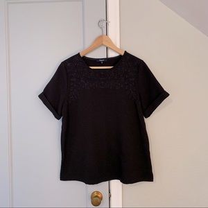 Madewell Short Sleeve Blouse in Black